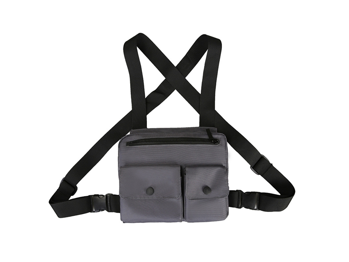 Bolso Bandolera Unisex Para El Pecho, Ideal Para Deportes Al Aire Libre Y Viajes, Con Compartimentos.
