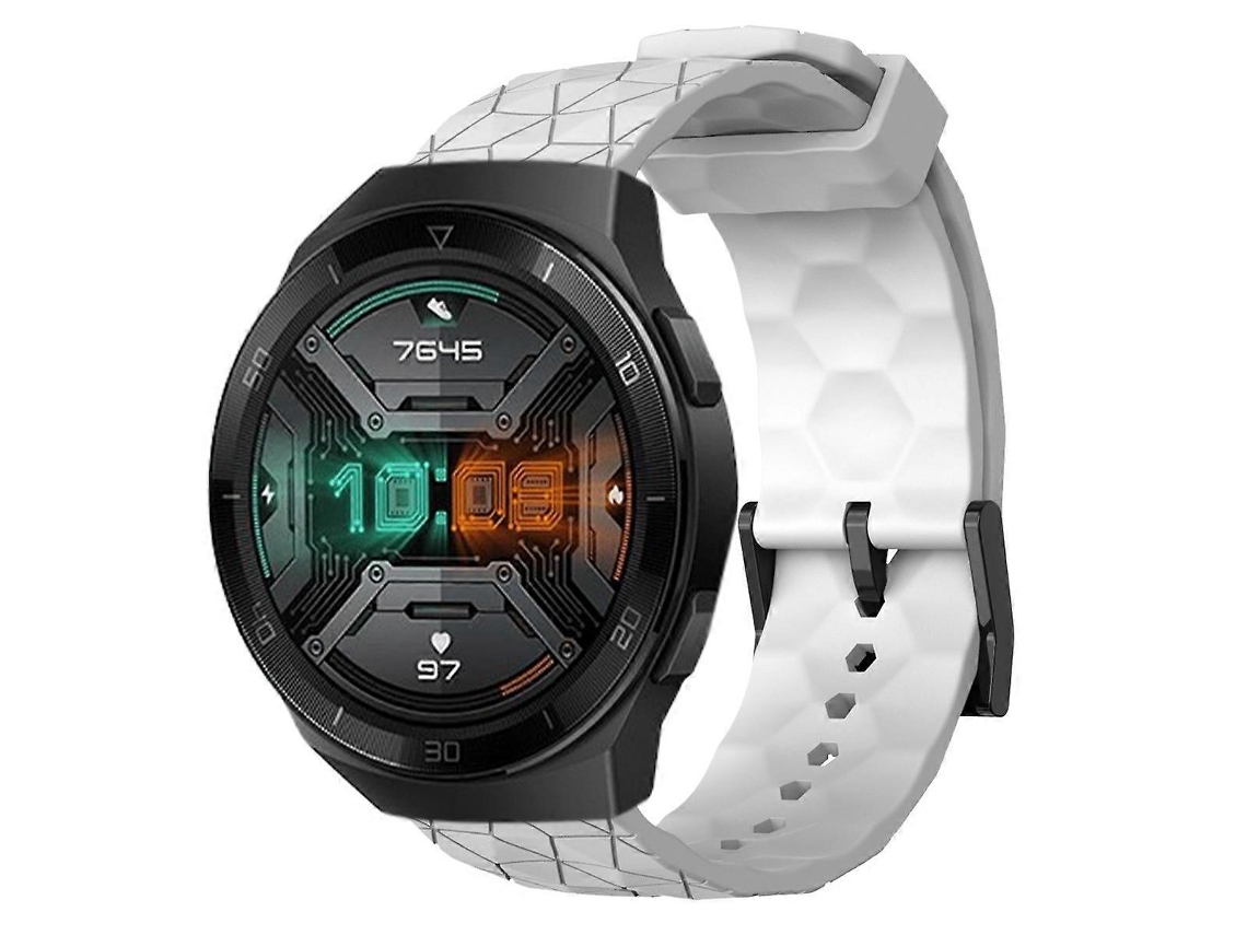 Pulsera de silicona de color liso con estampado de fútbol para Huawei Watch GT 2e de 22 mm