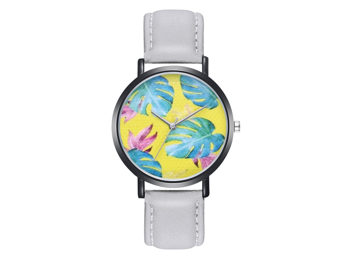 Reloj De Pulsera Analógico De Cuarzo Con Correa De Pu Sencilla Y Elegante Para Mujer Y Hombre (gris)