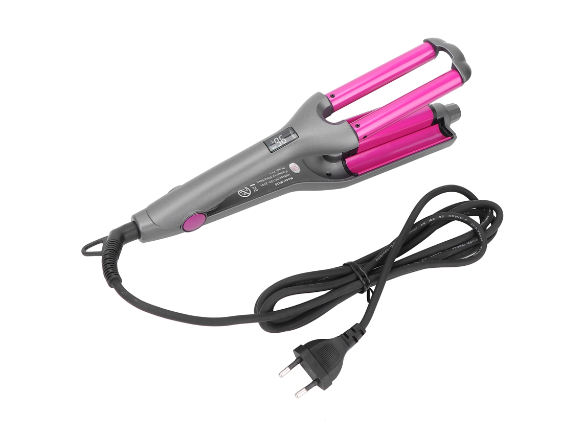 Plancha De Rizo 3 Barriles Wand Con Temperatura Ajustable Calentamiento Rápido 100-240v