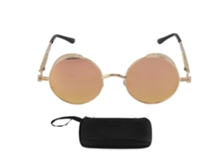 Gafas De Sol Redondas De Metal Con Estilo, Protección Uv, Para Hombre Y Mujer, Ideales Para La Playa Y El Verano.