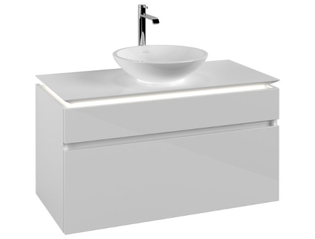 Villeroy &amp Boch Legato mueble bajo lavabo B572 1000x550x500mm lavabo a la derecha iluminación LED