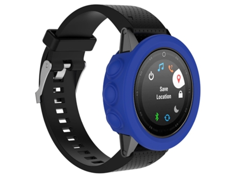 Funda protectora para reloj Garmin Fenix 5S de silicona de color sólido (azul)