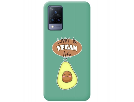 Carcasa Vivo V21 5G TUMUNDOSMARTPHONE Silicona Líquida Dibujos Verde