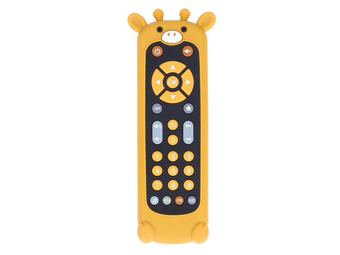 Brinquedo Controle Remoto Infantil Simulação Educativo Musical Com Capa Silicone Girafa