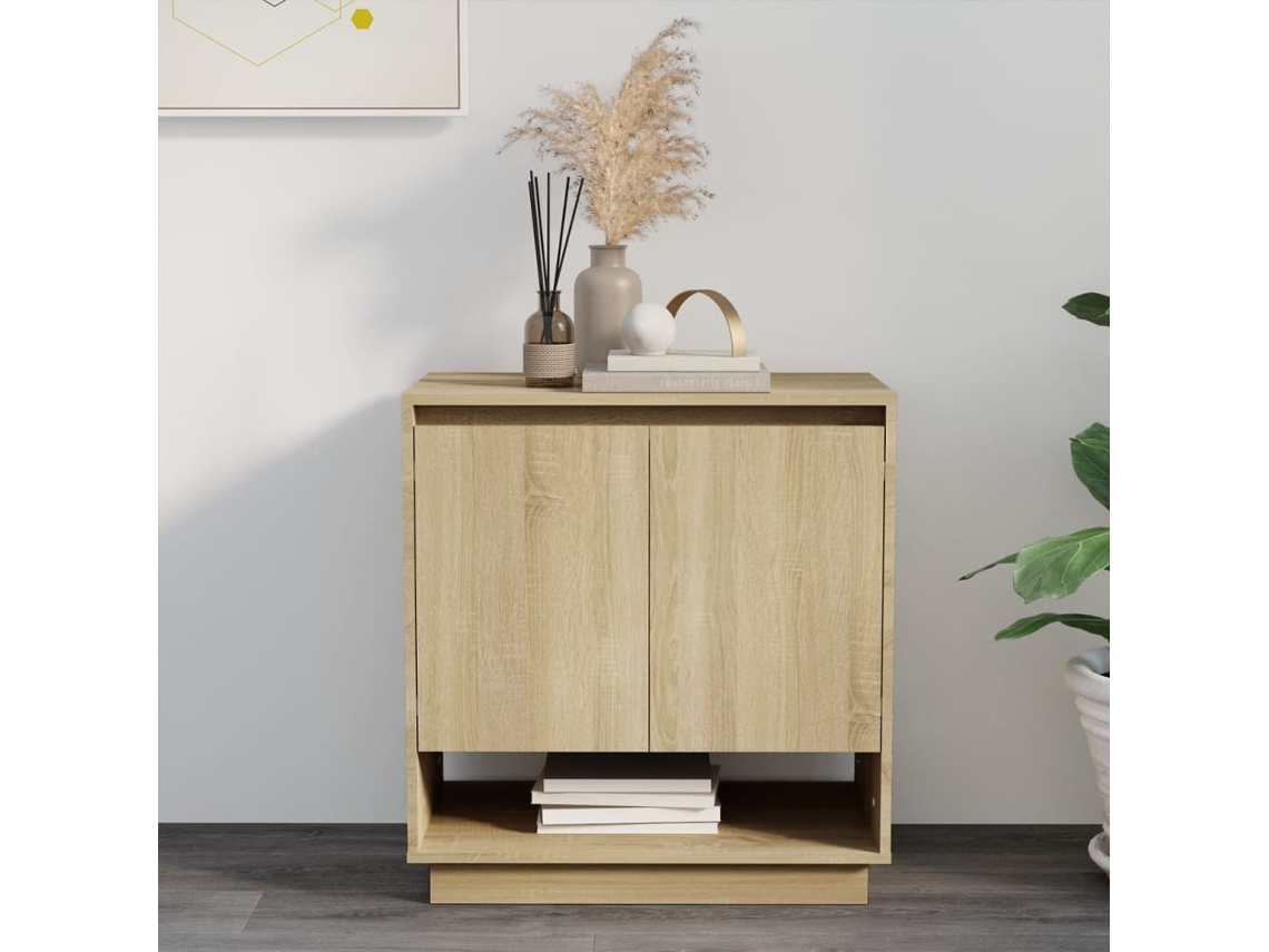 Aparador De Madera Contrachapada Roble Sonoma 70x41x75 Cm