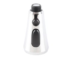 Boquilla de grifo plateada G1/2, 3 modos, acero inoxidable ABS, antimorado, para fregadero de cocina