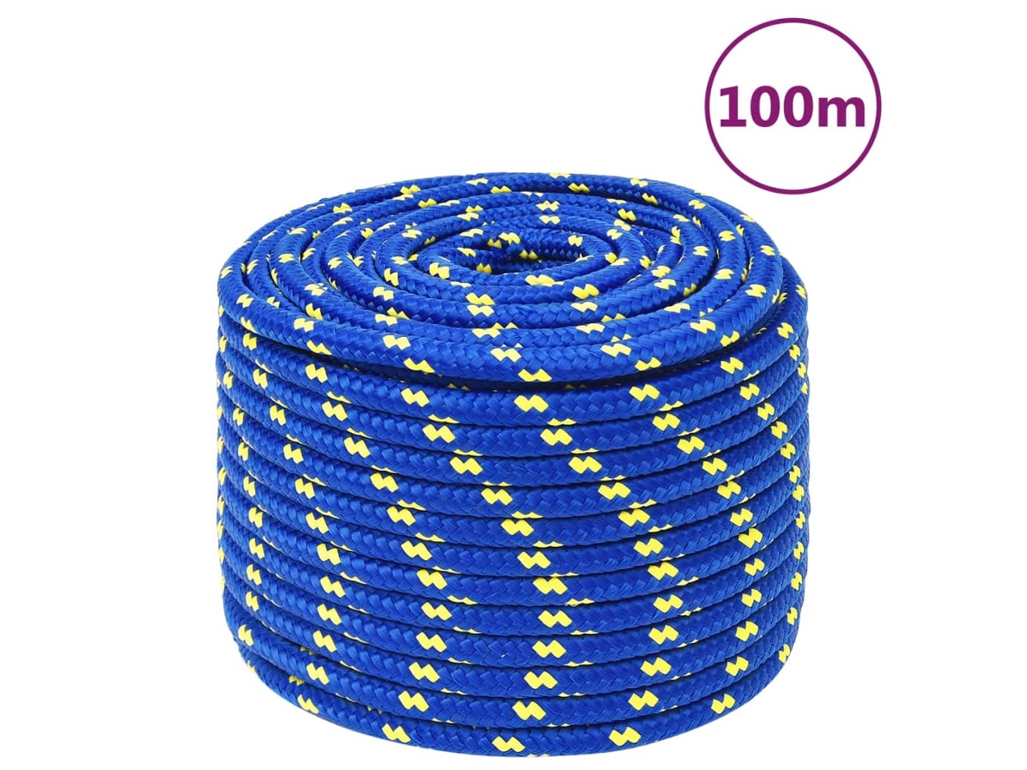 Cuerda De Barco Polipropileno Azul 12 Mm 100 M