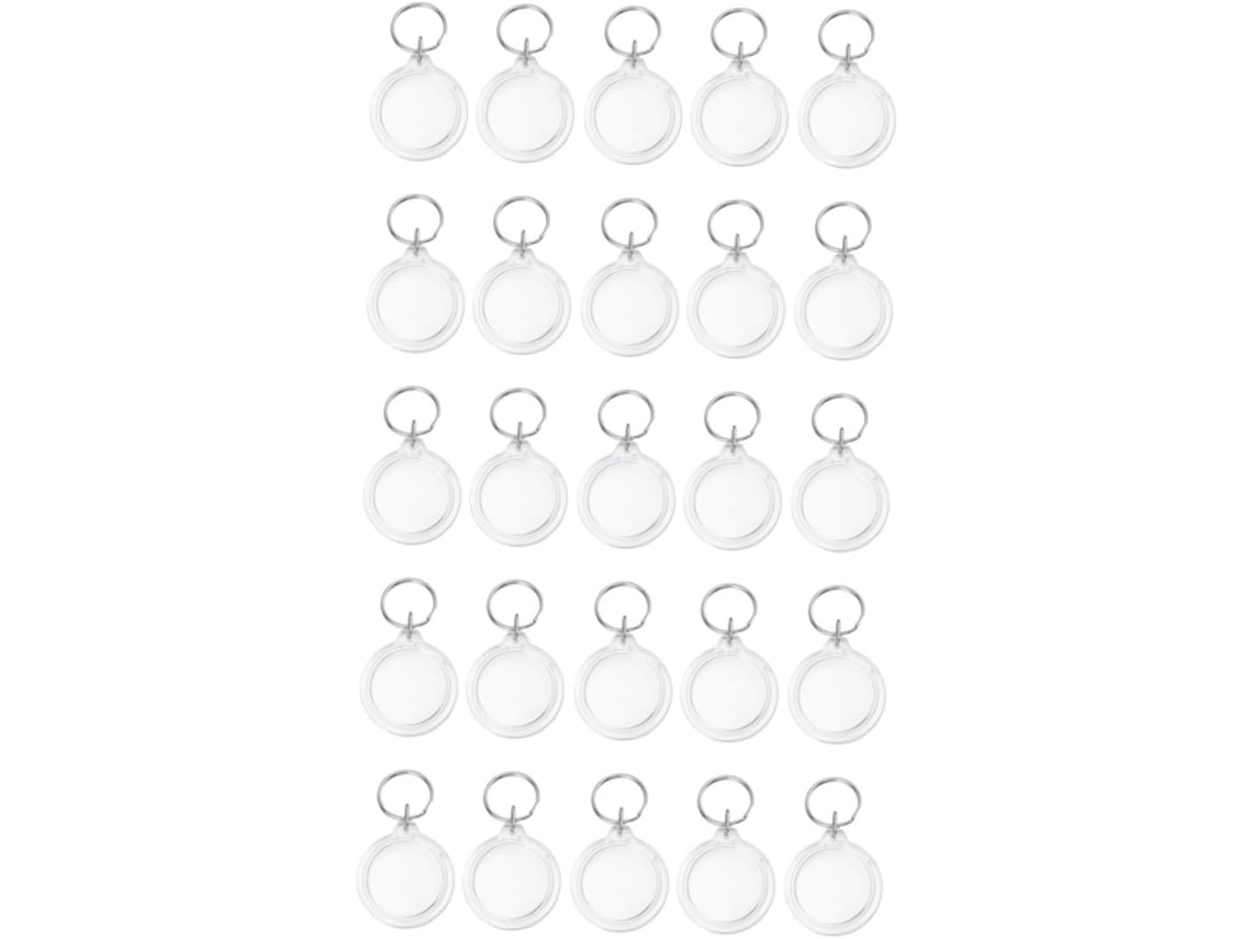 25 Llaveros Con Marco De Fotos Transparente, Llaveros Redondos Personalizados Con Marco.