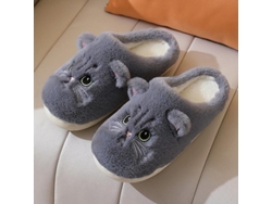 2026-pantuflas Fluffy De Gato Para Mujer Y Hombre Invierno Plush Suaves Zapatos Interiores Heflashor