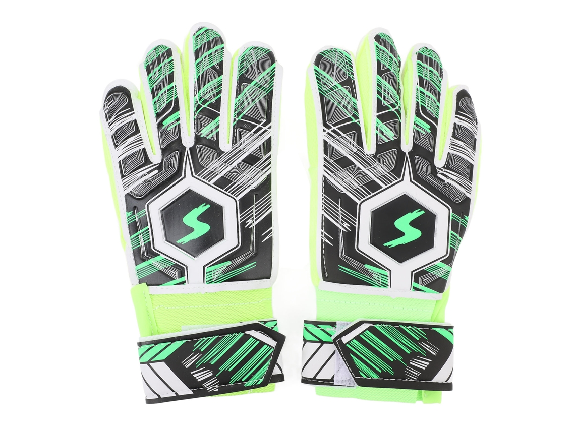 Guantes De Portero De Fútbol Para Niños Con Resistencia A Los Impactos Y Agarre Verde, Talla 7