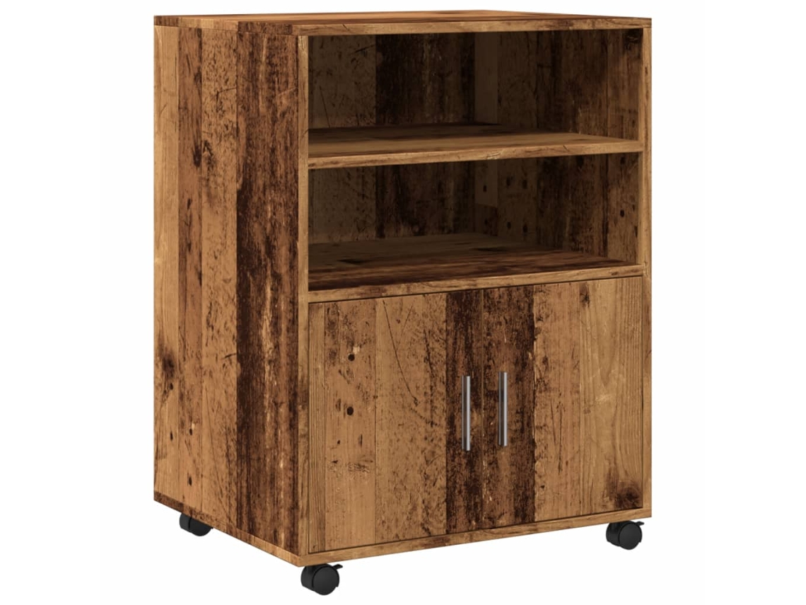 Mueble de Madera Antigua con Ruedas MAISON EXCLUSIVE 60x48x81 cm