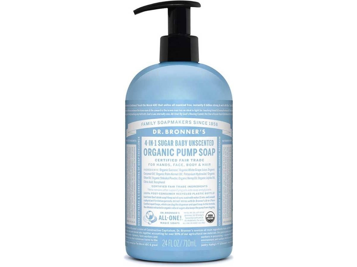 Jabón DR. BRONNERS Azúcar Neutro para Bebés (710 ml)