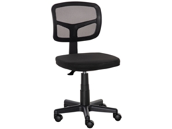 Silla De Oficina Ergonómica De Malla De Escritorio Giratoria 360° Con Altura Ajustable Soporte Lumbar Transpirable Y Ruedas Sin Brazos