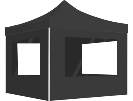 vidaXL Carpa plegable profesional con paredes aluminio antracita 3x3 m