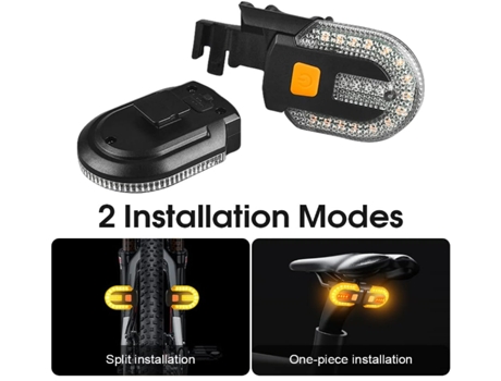 Luz trasera de bicicleta con señales de giro - Luces traseras de bicicleta divididas Luces traseras Control remoto inalámbrico para ciclismo Recarg...