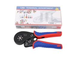 Kit De Ferramenta De Crimpagem Portátil Multifuncional Com 1200 Terminais E Alça Ergonômica