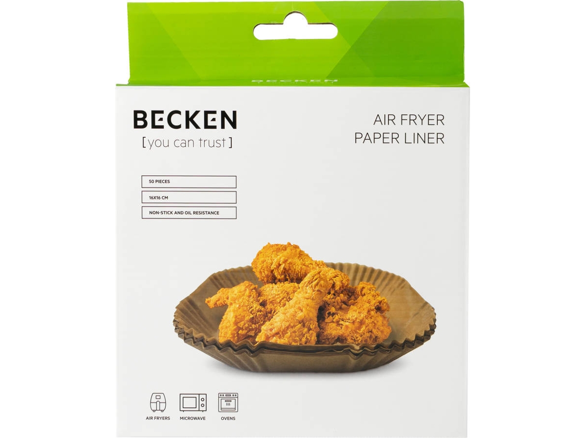 Pack de Moldes de Papel BECKEN para Air Fryer - BPL9615 (50 Unidades)