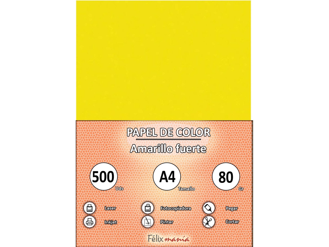 A4 80Gr Papel Amarillo Amarillo 500 Hojas