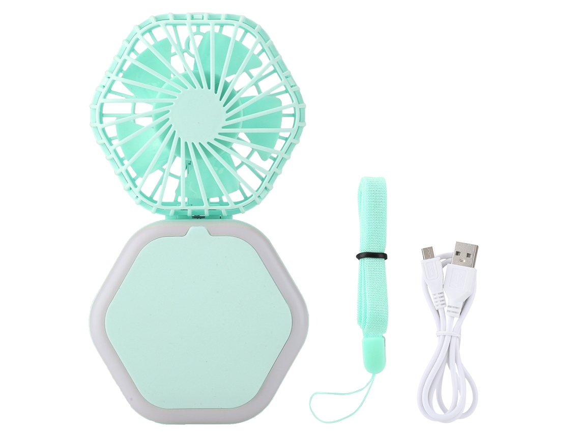 Ventilador Portátil (espejo De Belleza Con Luz Led)