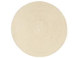 Maison Exclusive - Manteles Individuales Redondos 6 Uds Algodón Natural Liso 38 Cm