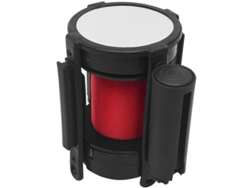 Baranda retráctil con tira de 200 cm, color rojo, de material plástico impermeable para control de multitudes.