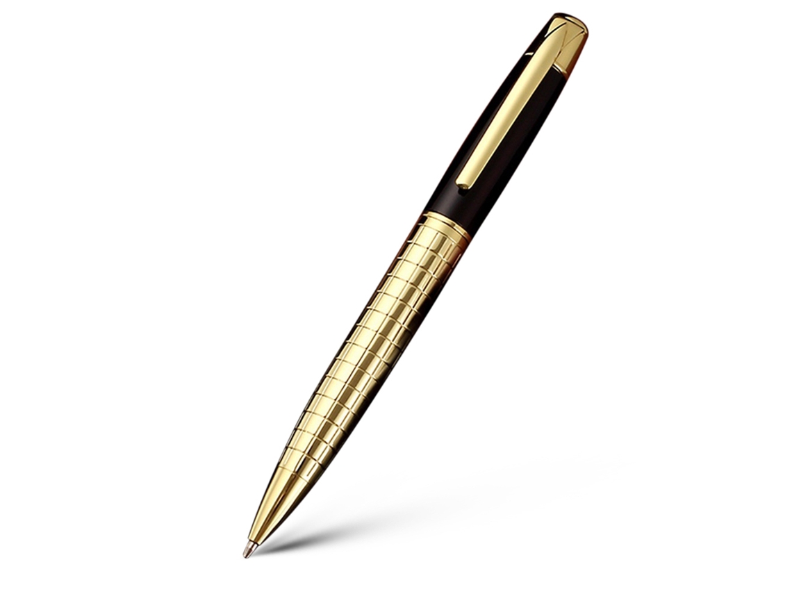 Bolígrafo Metálico Retráctil Con Mecanismo Giratorio, Punta Mediana De 1,0 Mm, Tinta Negra, Ideal Para La Escuela, La Oficina O Los Negocios.