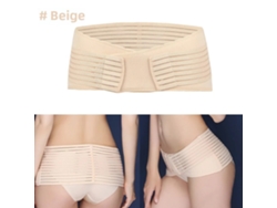 Cinturón deportivo ajustable para caderas y sacroilíaco Mdug (beige, talla M, cintura 65-84 cm)