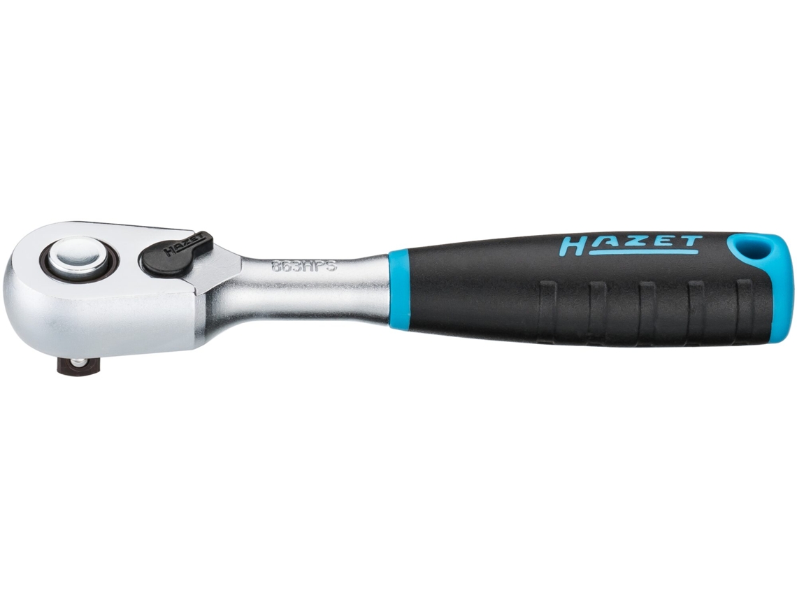 HAZET 863Hps Carraca Reversible Con Dentado Fino Hiper Bloqueo de Seguridad: Cuadrado Macizo 1/4 Pulgadas 6 3 Mm 116 Mm