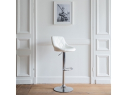 Banco de Bar HAPPY GARDEN Jasper (Polipele - Branco 48 x 46 x 106 cm cm)