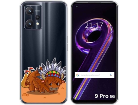 Carcasa para Realme 9 Pro 5G TUMUNDOSMARTPHONE Dibujos Transparente Bufalo Multicolor