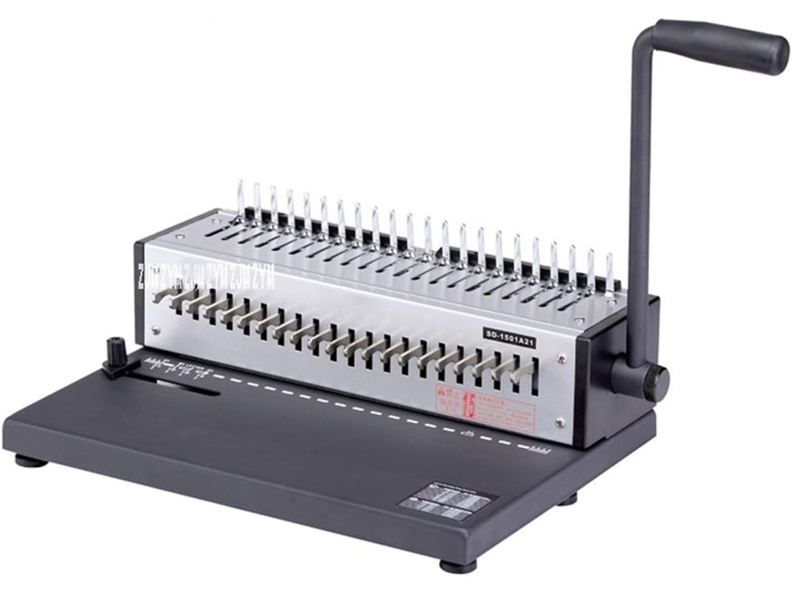 Máquina De Encuadernación De Sobremesa Sd-1501a21, Con Peines/pinzas, Encuadernación Manual.