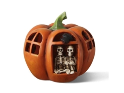 Lámpara De Calabaza Naranja Calavera Para Halloween Decoración Interior Exterior Patio Fiesta
