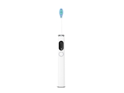 Cepillo de dientes eléctrico oscilante y giratorio automático Sfushos para adultos, blanco, recargable, resistente al agua (con 5 cabezales)