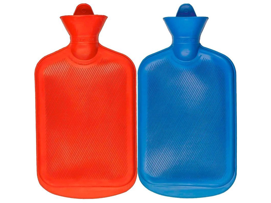 Botellas De Agua Caliente 2l, Caucho Natural Sin Bpa, Alivio De Dolores, 2 Unidades