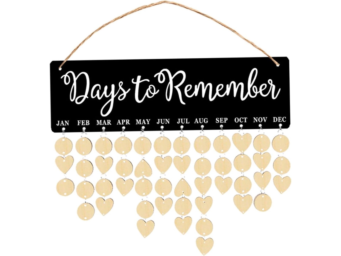 Calendario De Recordatorio De Cumpleaños Familiares, Cartel De Pared De Madera, Decoración Navideña Familiar Para La Pared