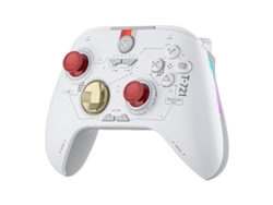 Controlador inalámbrico para juegos White-aolion AL-NS2286 RGB Hall con gatillo lineal, joystick Bluetooth y teclas traseras programables con macros.