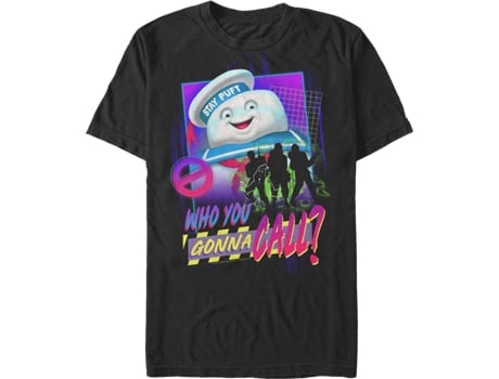 Camiseta Unisexo DEEPSTONE Silhouettes Who You Gonna Call Ghostbusters Negro (XXXL)
