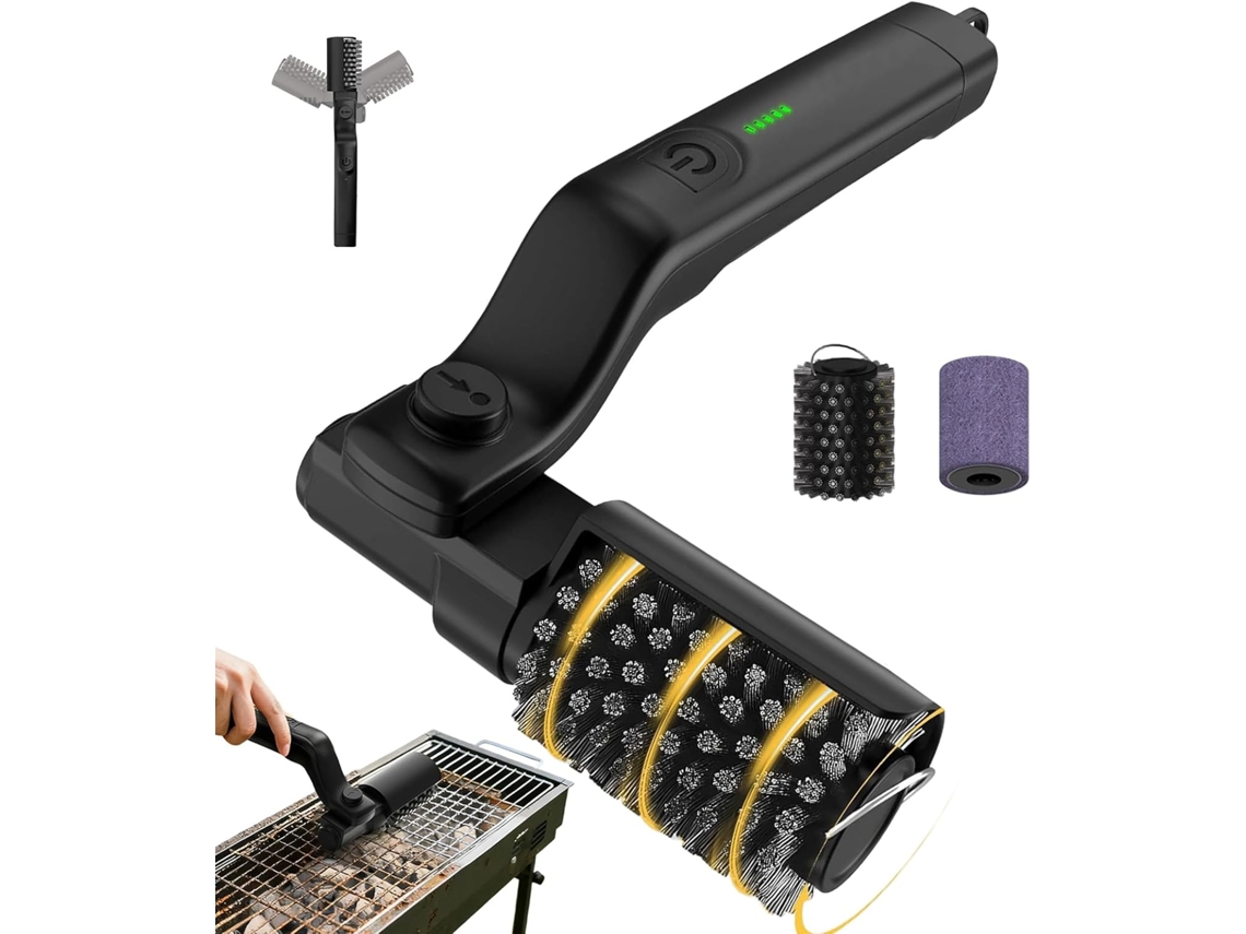 Brosse De Barbacoa Électrique – Acier Inoxydable Résistant À La Chaleur | Nettoyeur Rotatif Para ...