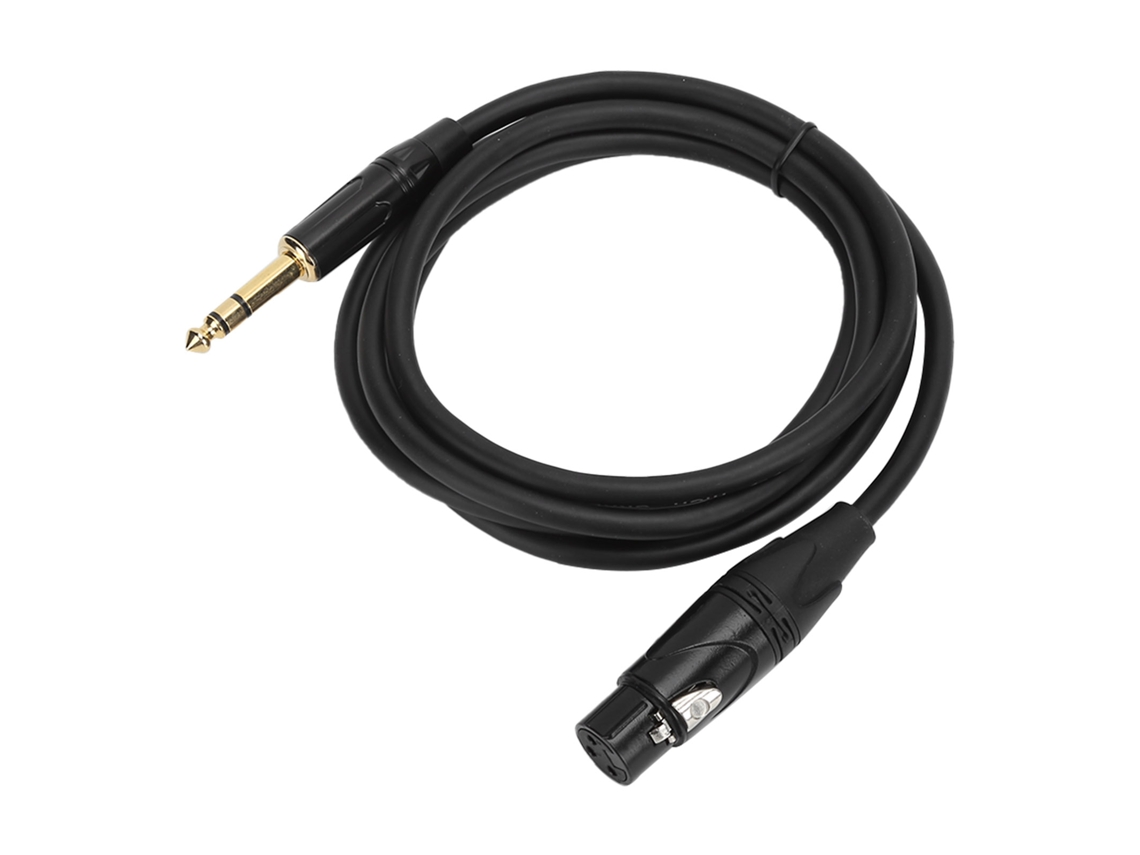 Cable De Señal De Micrófono Balanceado Xlr Hembra A Jack De 6,35 Mm (1/4 Pulg.), Cobre Libre De Oxígeno 22awg, 1 M