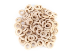 Ats-100 Anillos De Madera Natural 25mm Para Dientes De Bebé Anillos Masticables Accesorios Diy Artesanales