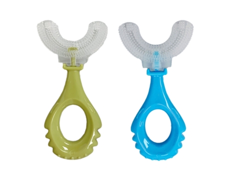 Cepillo de dientes en forma de U de entrenamiento de silicona suave - Cepillo de dientes en forma de U para niños (6-12 años (niño))