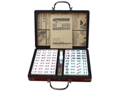 2026-set De Mahjong Chino Con 144 Fichas Portátil Con Caja Juego Mah-jong Fibra Juguete Chino