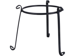 Soporte Para Macetas De Hierro Forjado Negro, Altura 17,5 X 17 Cm