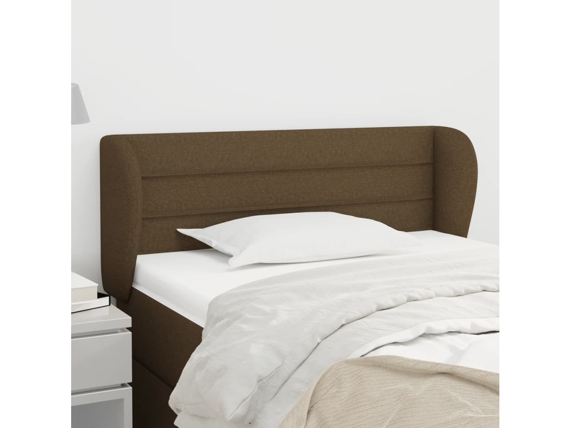 Cabecero De Tela Gris Oscuro 103x23x78/88 Cm