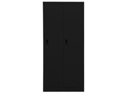 Maison Exclusive - Armario De Acero Negro 80x50x180 Cm