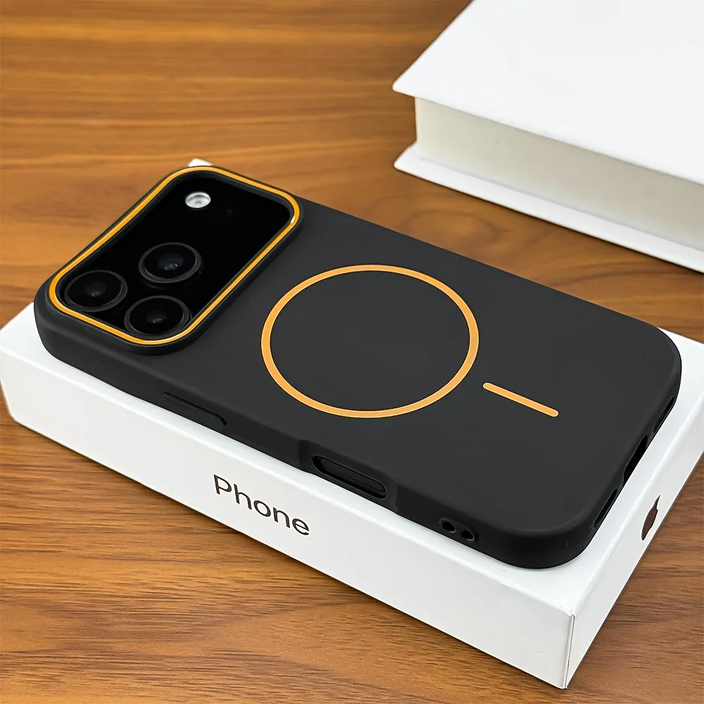 (iphone Air Negro) Funda Magnética Mate Para Iphone, Compatible Con Carga Inalámbrica Magsafe.