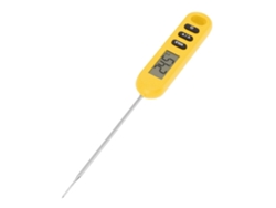 Termómetro digital para alimentos, apto para carne, lectura instantánea, cocina, barbacoa, con sonda larga, color naranja, GOKOCO