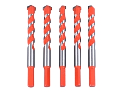 2026velora-5 piezas de brocas helicoidales de 16,2 mm, mango triangular rectangular, carburo de cemento para clinker
