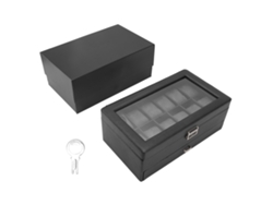 Caja organizadora de relojes Lichia, 12 ranuras, dos niveles